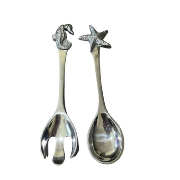 None Other - Silver Seahorse and Starfish Serving Utensils